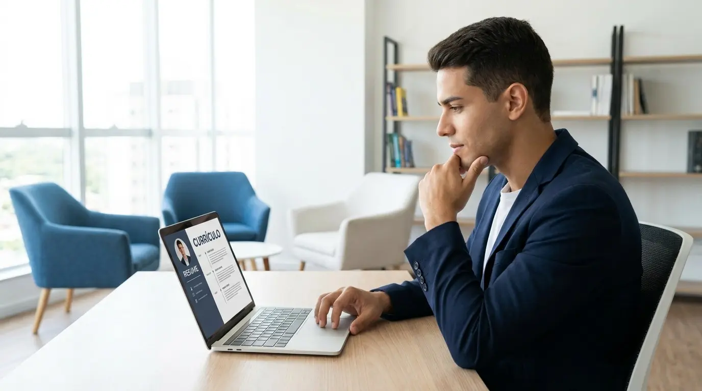 Homem mostra como usou a IA para fazer currículo grátis